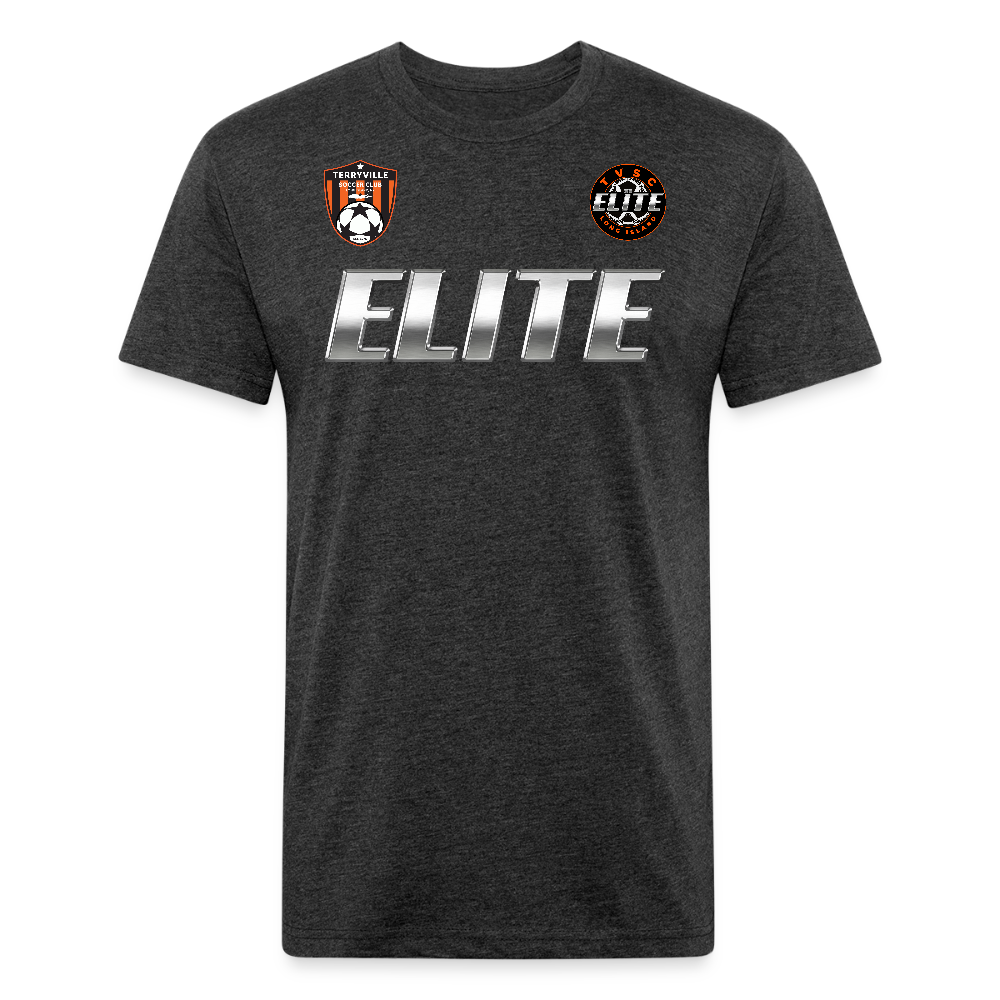 Fitted Cotton/Poly T-Shirt by Next Level - heather black