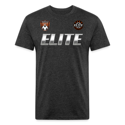 Fitted Cotton/Poly T-Shirt by Next Level - heather black