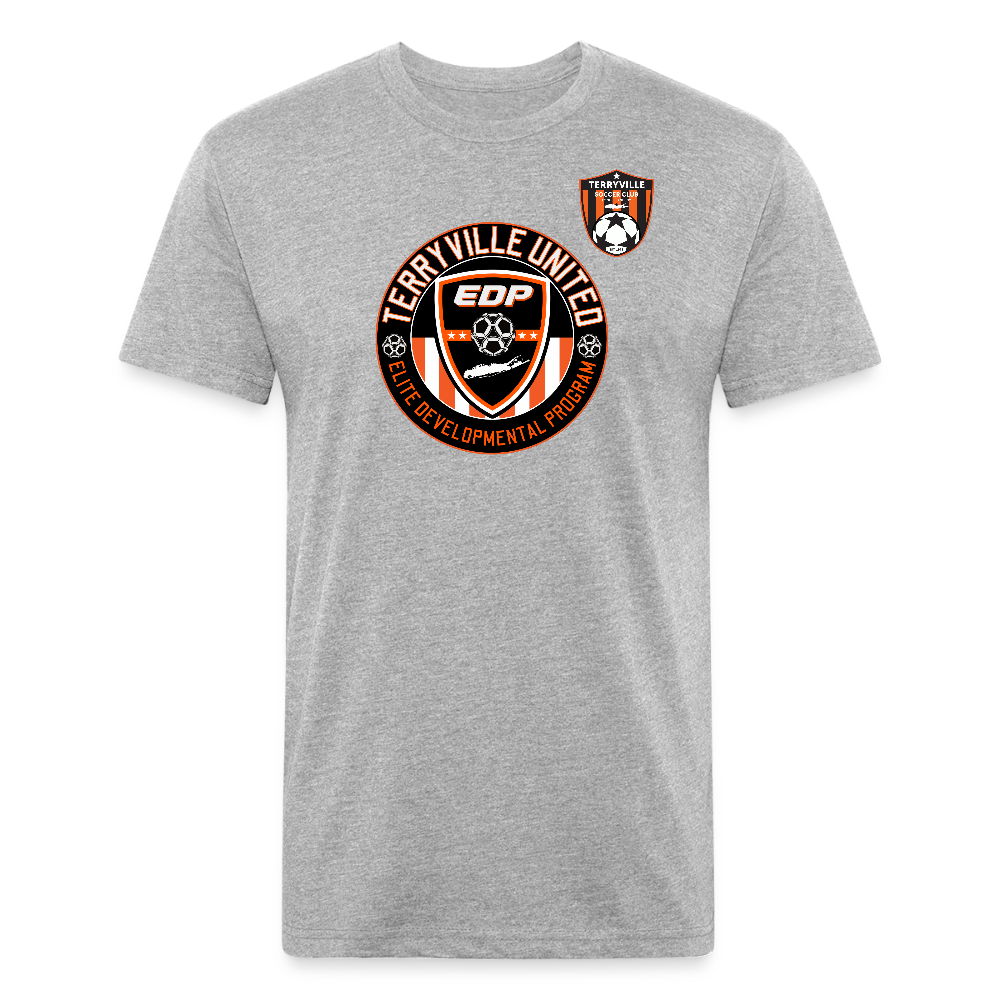 Fitted Cotton/Poly T-Shirt by Next Level - heather gray