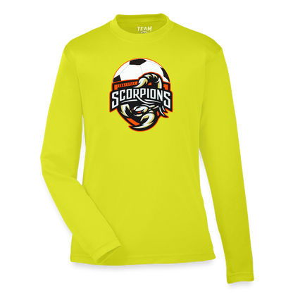 Youth Zone Performance Long-Sleeve T-Shirt - safety yellow