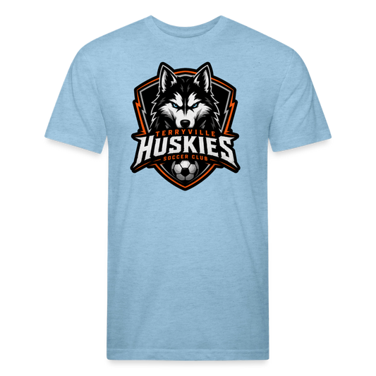 Fitted Cotton/Poly T-Shirt by Next Level - heather blue