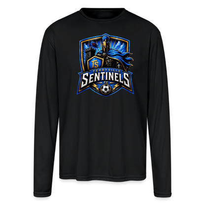 Men's Moisture Wicking Performance Long Sleeve T-Shirt - black
