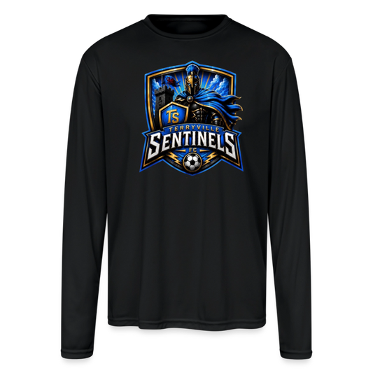Men's Moisture Wicking Performance Long Sleeve T-Shirt - black