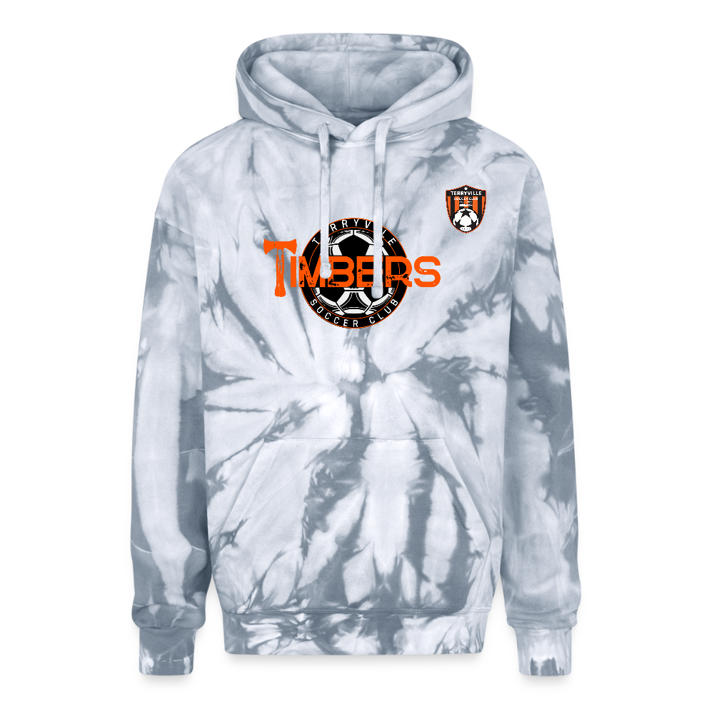 Adult Tie Dye Hoodie - spider silver