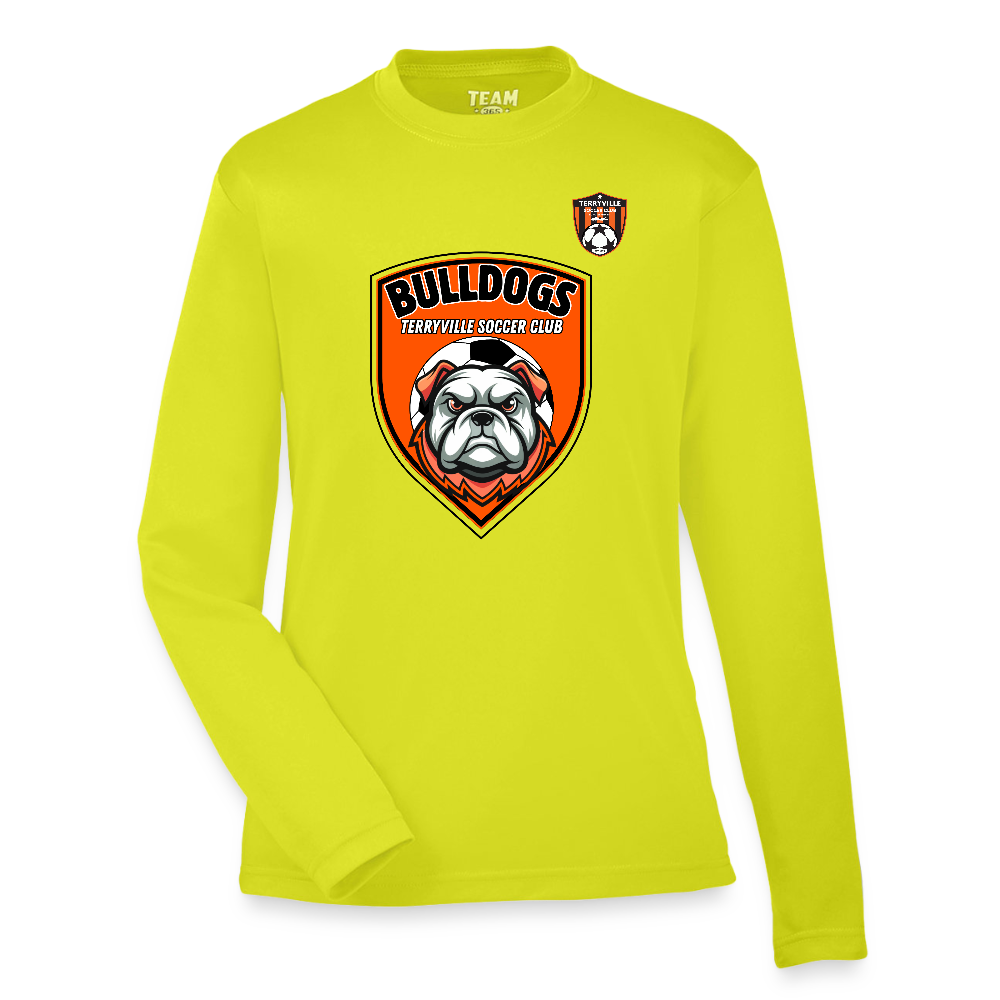 Youth Zone Performance Long-Sleeve T-Shirt - safety yellow