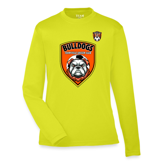Youth Zone Performance Long-Sleeve T-Shirt - safety yellow