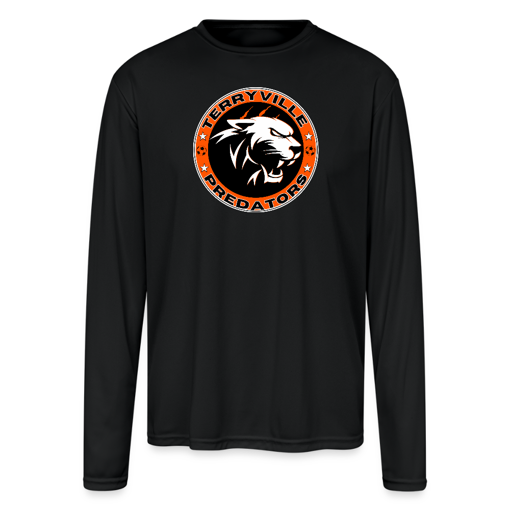 Men's Moisture Wicking Performance Long Sleeve T-Shirt - black