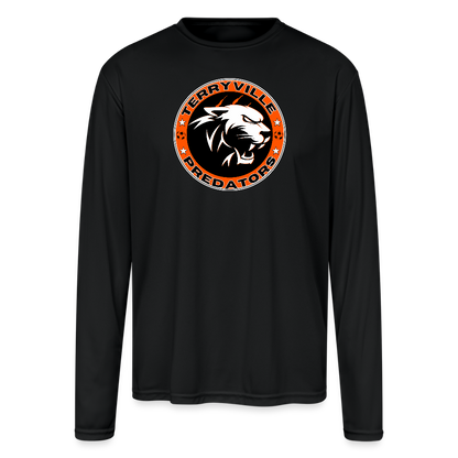 Men's Moisture Wicking Performance Long Sleeve T-Shirt - black
