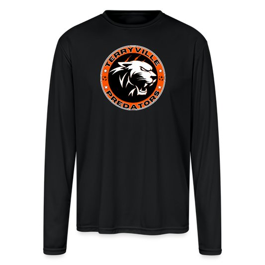 Men's Moisture Wicking Performance Long Sleeve T-Shirt - black