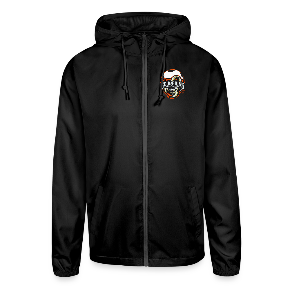 Unisex Lightweight Windbreaker Jacket - black