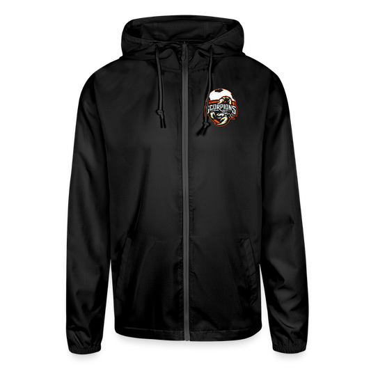 Unisex Lightweight Windbreaker Jacket - black
