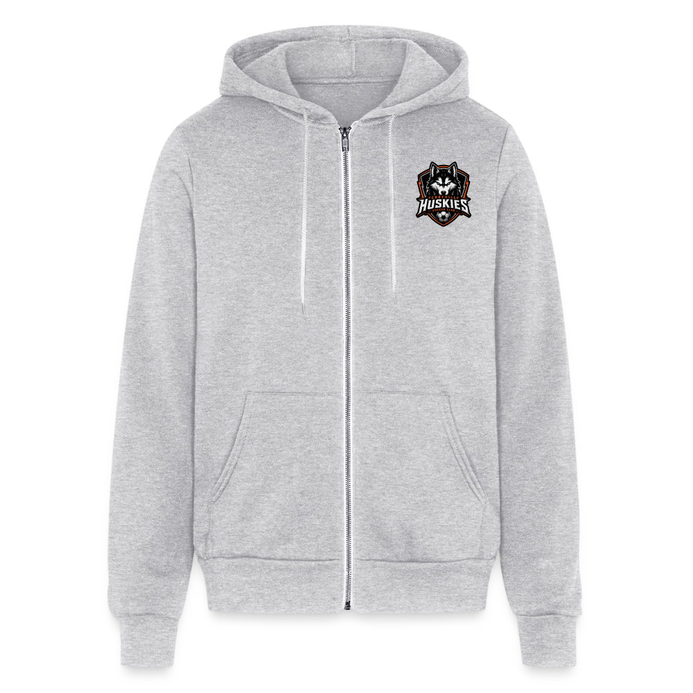 Unisex Full Zip Hoodie - heather gray