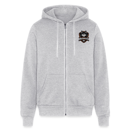 Unisex Full Zip Hoodie - heather gray