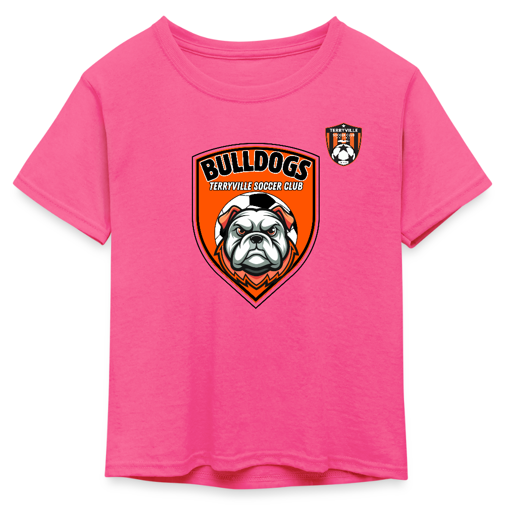 Kid's 50/50 Neon T-Shirt - neon pink