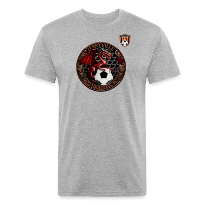 Fitted Cotton/Poly T-Shirt by Next Level - heather gray