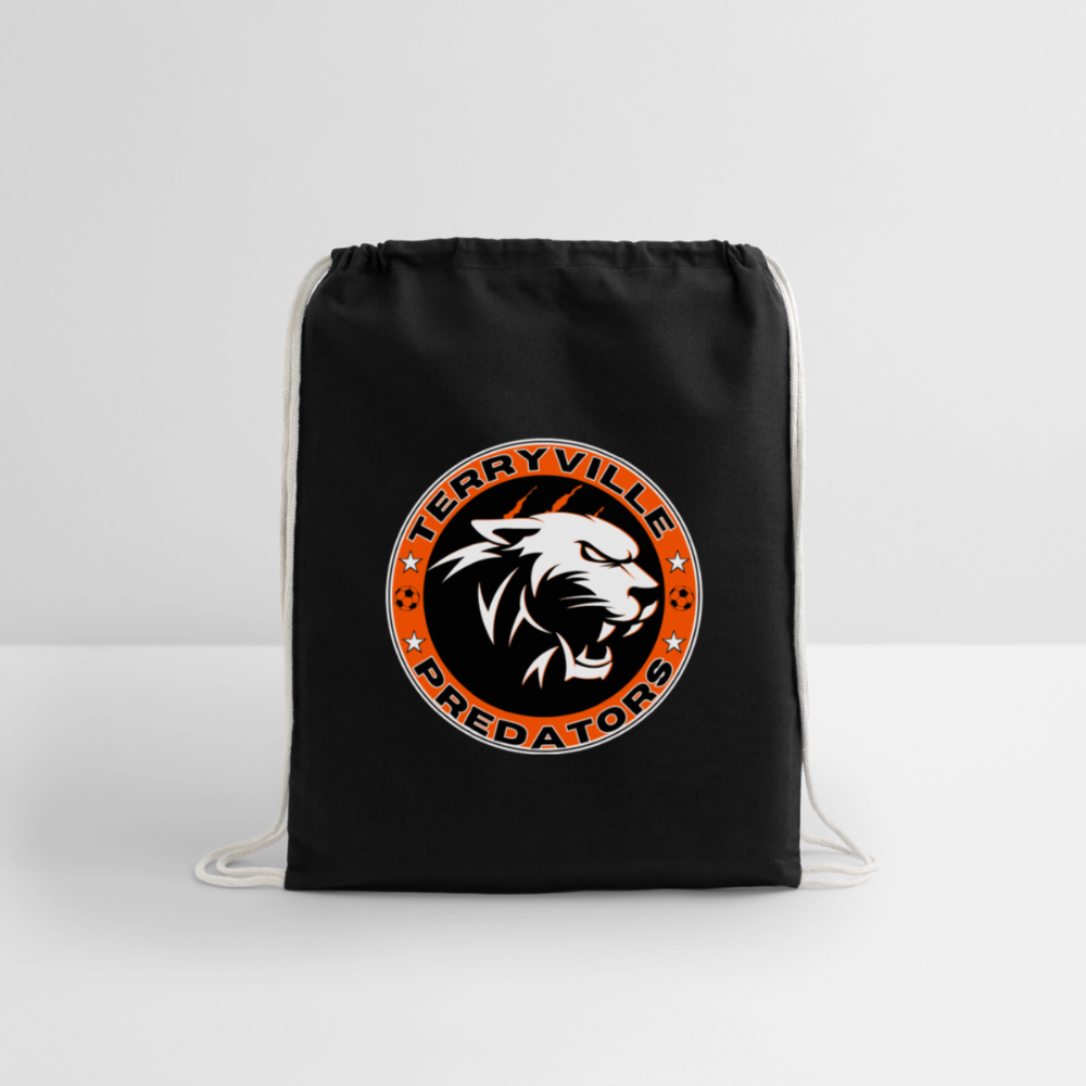 Cotton Drawstring Bag - black