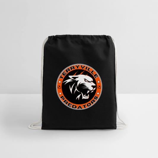 Cotton Drawstring Bag - black