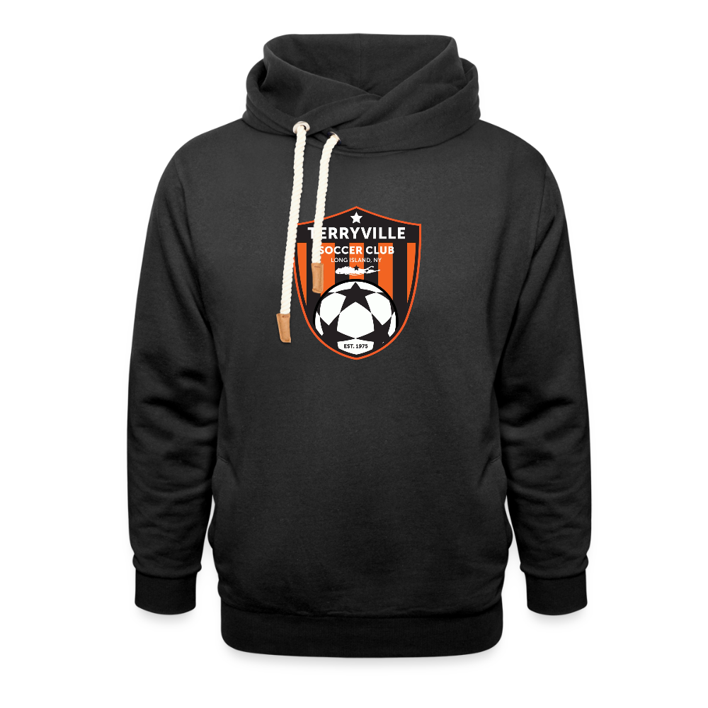 Shawl Collar Hoodie - black