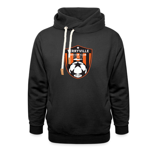 Shawl Collar Hoodie - black