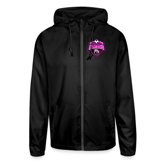 Unisex Lightweight Windbreaker Jacket - black