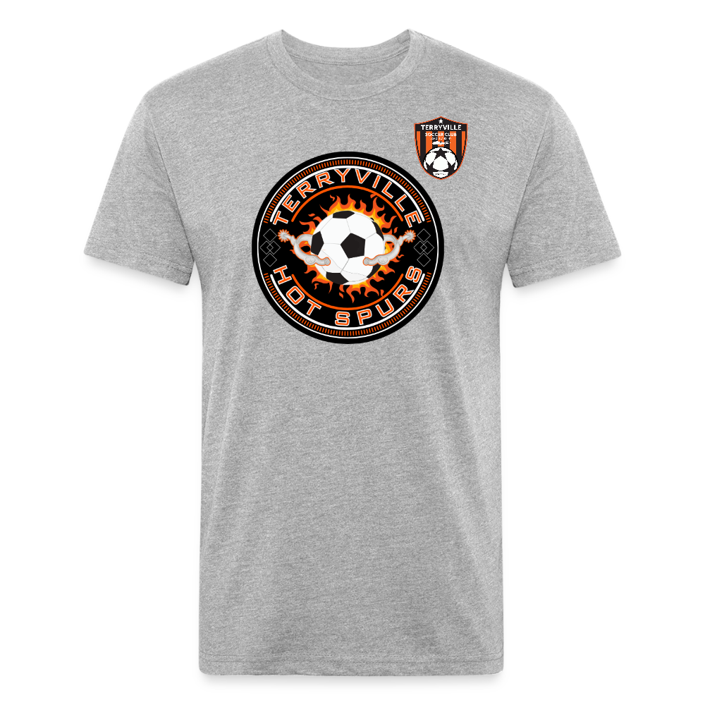 Fitted Cotton/Poly T-Shirt by Next Level - heather gray
