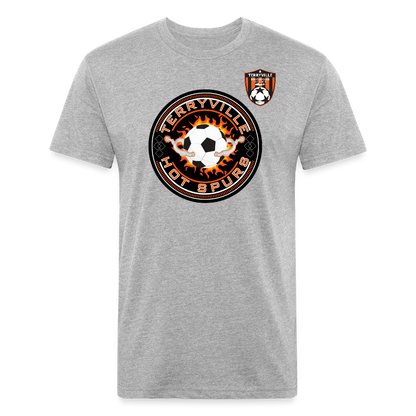 Fitted Cotton/Poly T-Shirt by Next Level - heather gray