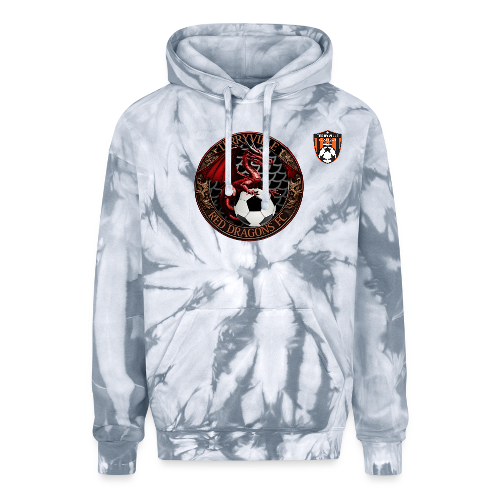 Adult Tie Dye Hoodie - spider silver