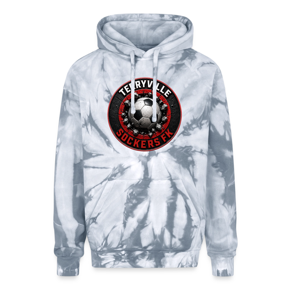 Adult Tie Dye Hoodie - spider silver