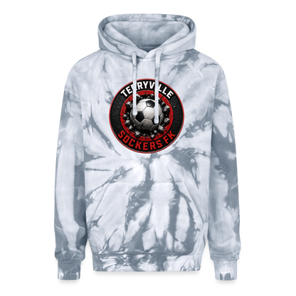Adult Tie Dye Hoodie - spider silver