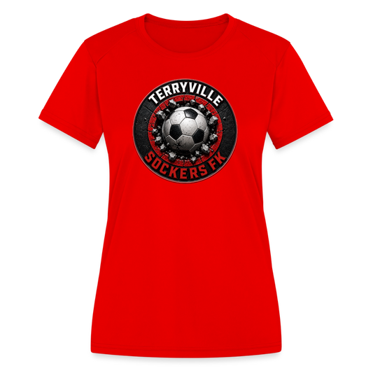 Women's Moisture Wicking Performance T-Shirt - red