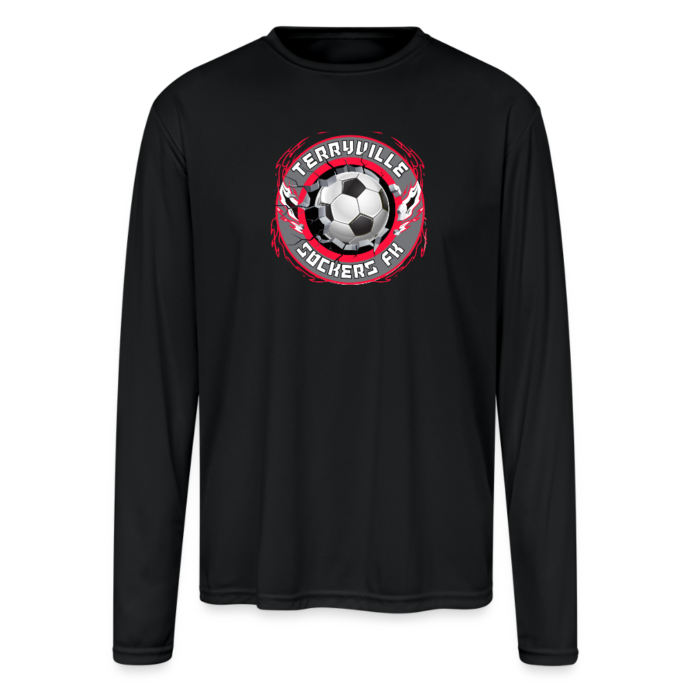 Men's Moisture Wicking Performance Long Sleeve T-Shirt - black