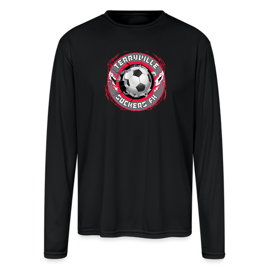 Men's Moisture Wicking Performance Long Sleeve T-Shirt - black