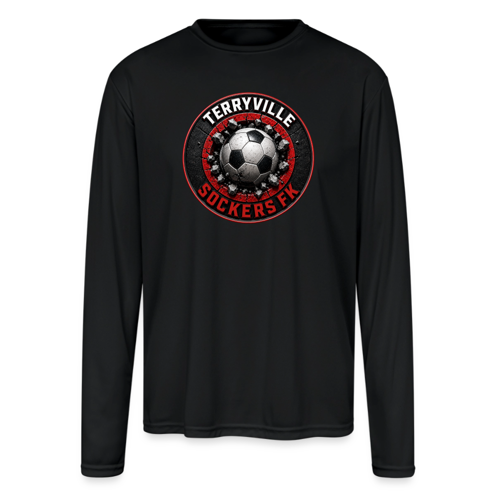 Men's Moisture Wicking Performance Long Sleeve T-Shirt - black