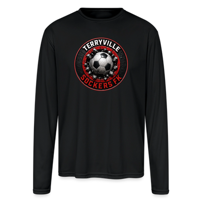 Men's Moisture Wicking Performance Long Sleeve T-Shirt - black