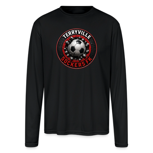 Men's Moisture Wicking Performance Long Sleeve T-Shirt - black