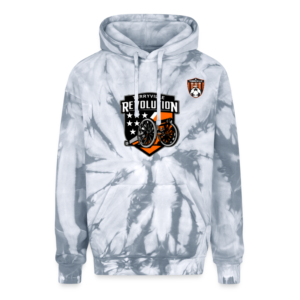 Adult Tie Dye Hoodie - spider silver