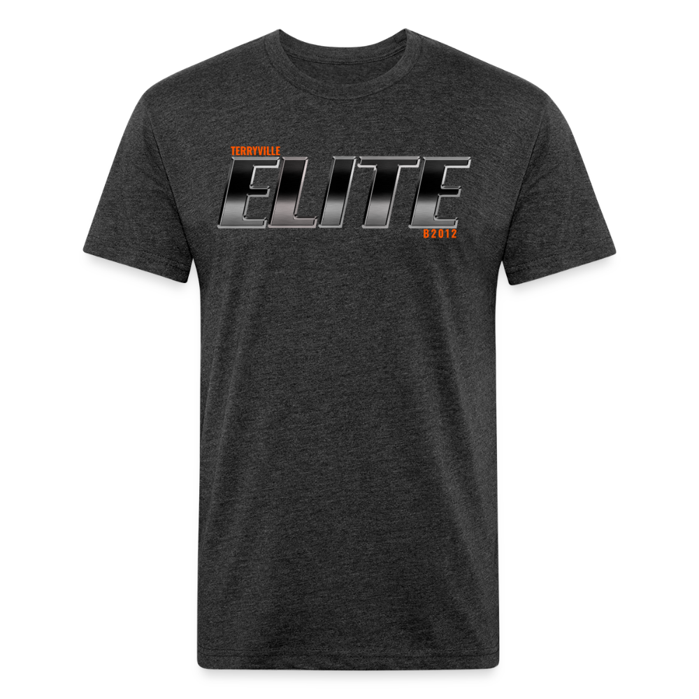 Fitted Cotton/Poly T-Shirt by Next Level - heather black