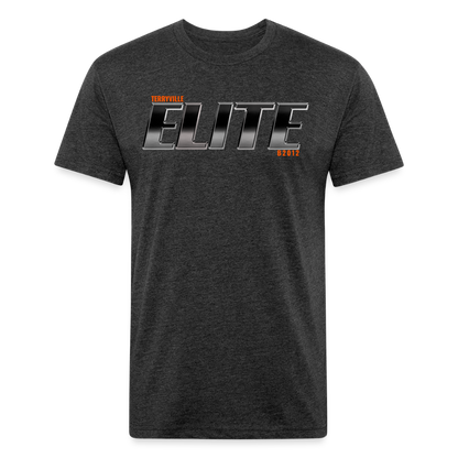 Fitted Cotton/Poly T-Shirt by Next Level - heather black