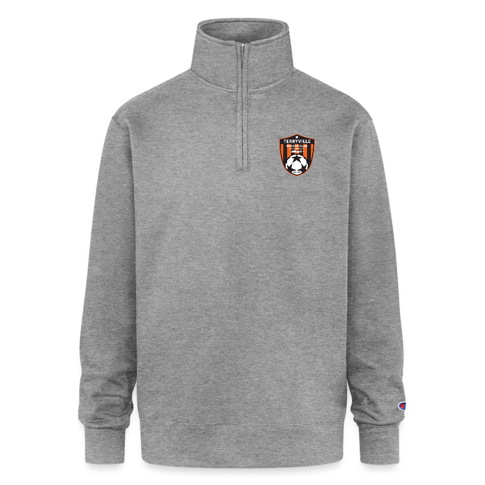 Champion Unisex 1/4 Zip Pullover Sweatshirt - heather gray