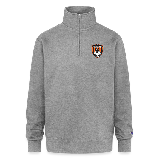 Champion Unisex 1/4 Zip Pullover Sweatshirt - heather gray