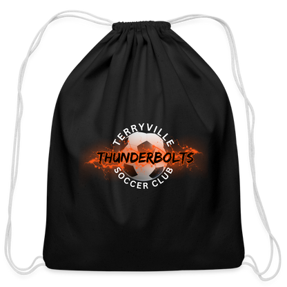 Cotton Drawstring Bag - black