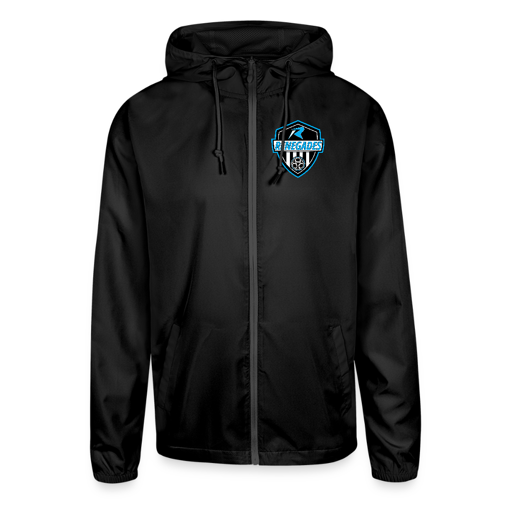 Unisex Lightweight Windbreaker Jacket - black