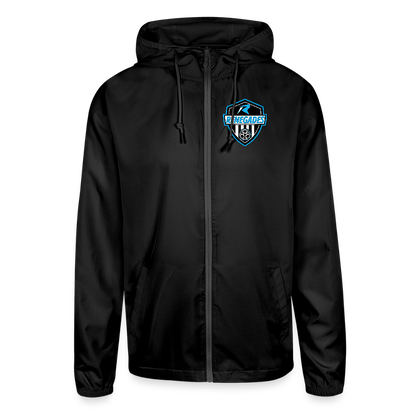 Unisex Lightweight Windbreaker Jacket - black