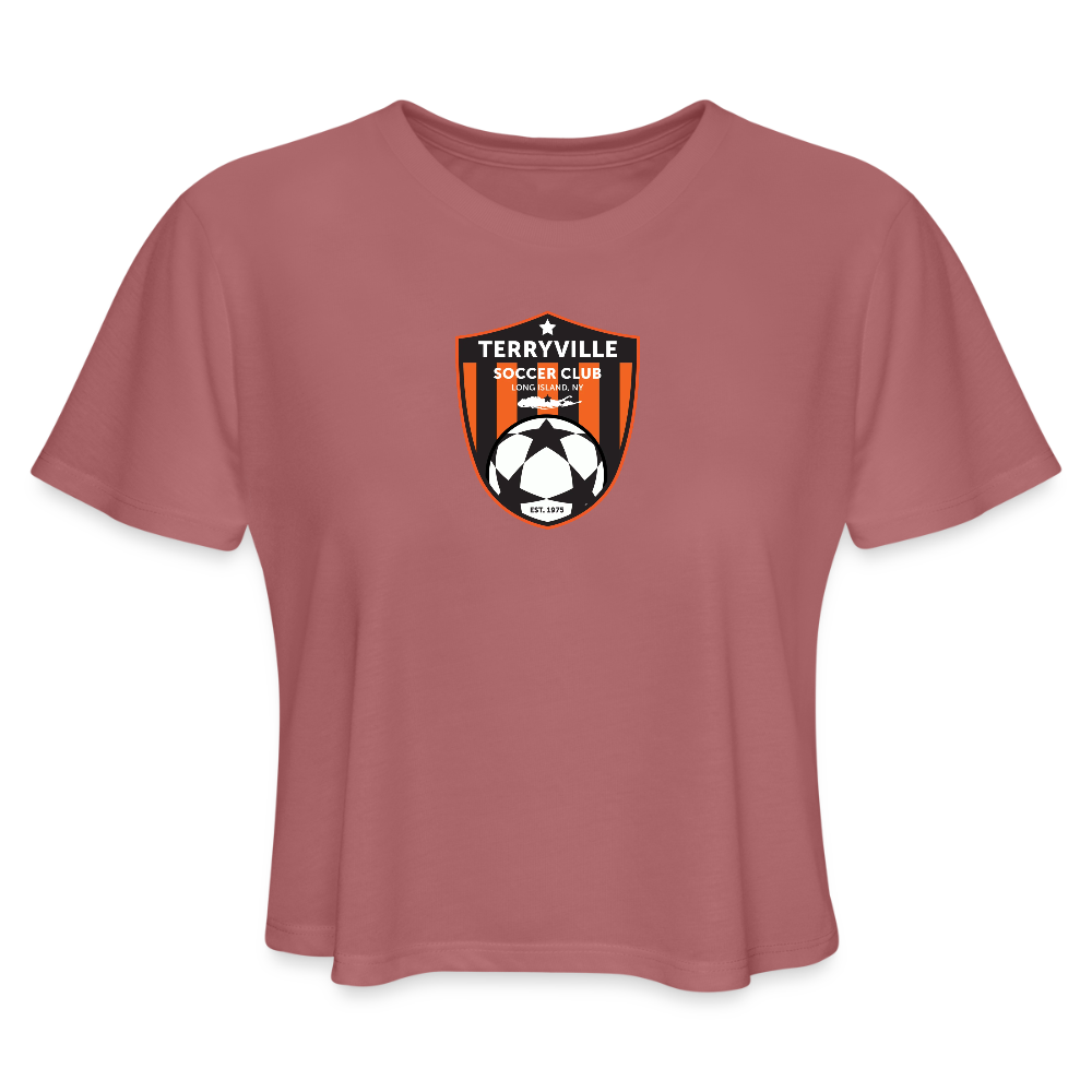 Women's Cropped T-Shirt - mauve