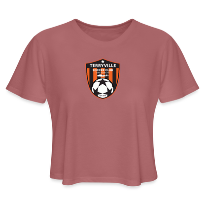 Women's Cropped T-Shirt - mauve