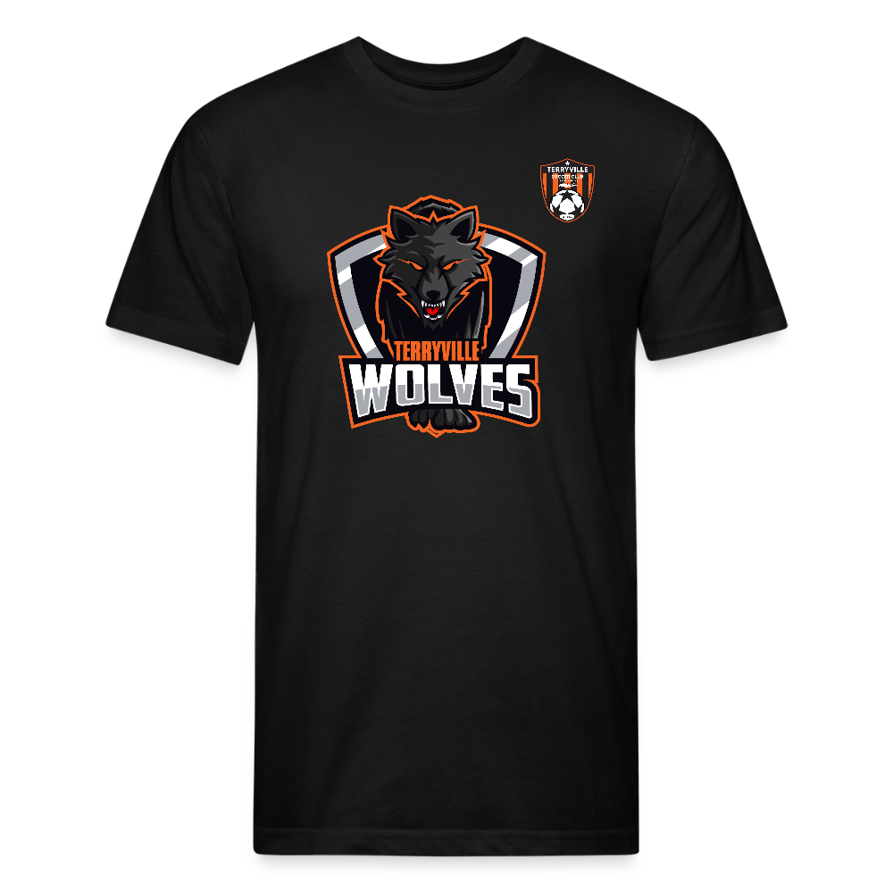 Fitted Cotton/Poly T-Shirt by Next Level - black