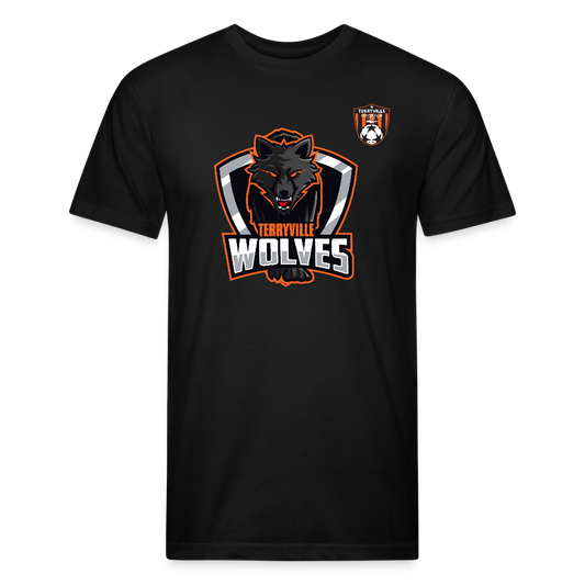 Fitted Cotton/Poly T-Shirt by Next Level - black