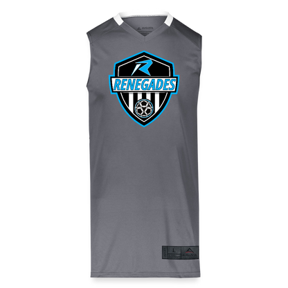 Adult Step-Back Basketball Jersey - graphite/white
