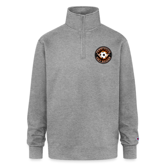 Champion Unisex 1/4 Zip Pullover Sweatshirt - heather gray