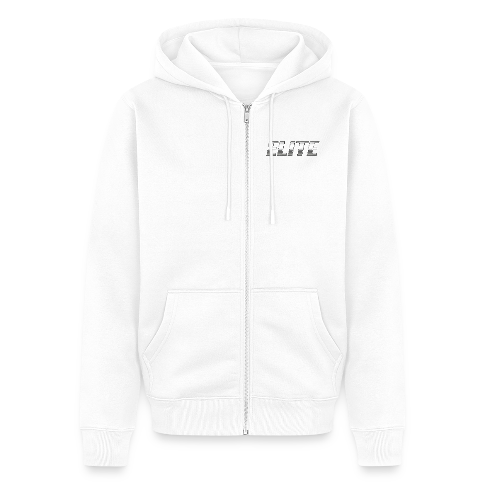 Unisex Premium Organic Zip Hoodie - white
